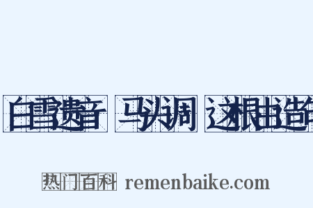 白雪遗音·马头调·这根由造句是什么意思的图片